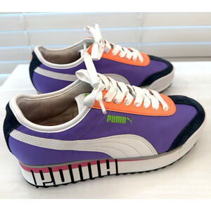 Puma Roma Amor Sport Women's Sz. 8 Platform Fashion Sneakers Purple Orange Pink
